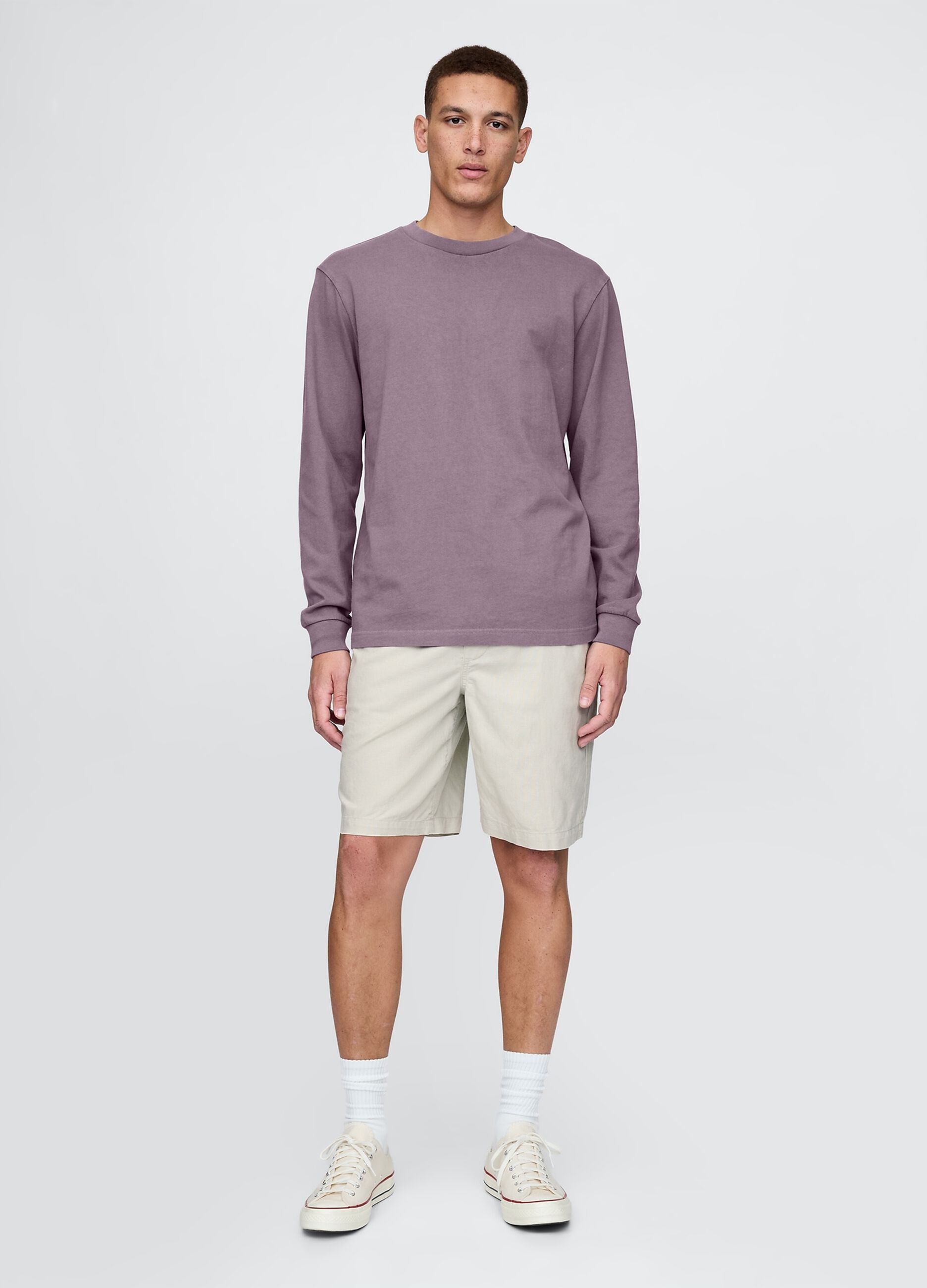 Beige Linen and Cotton Shorts by Gap