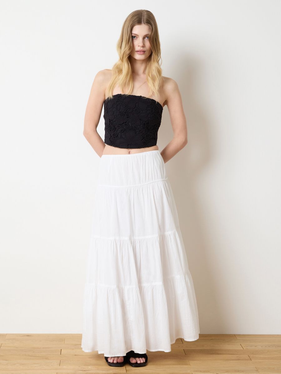 Long white tiered skirt_1