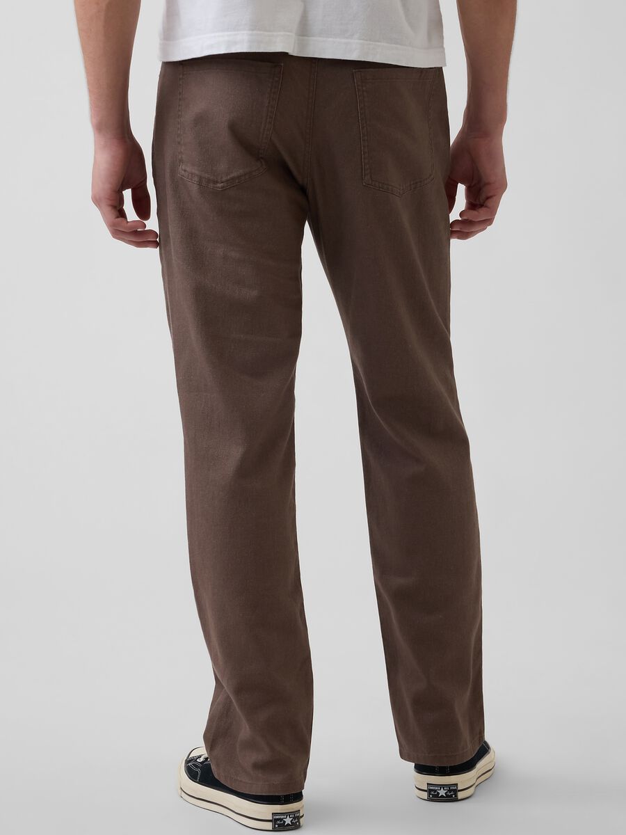 Linen and cotton blend trousers_2