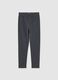 Girls' grey cotton skinny fit leggings_0