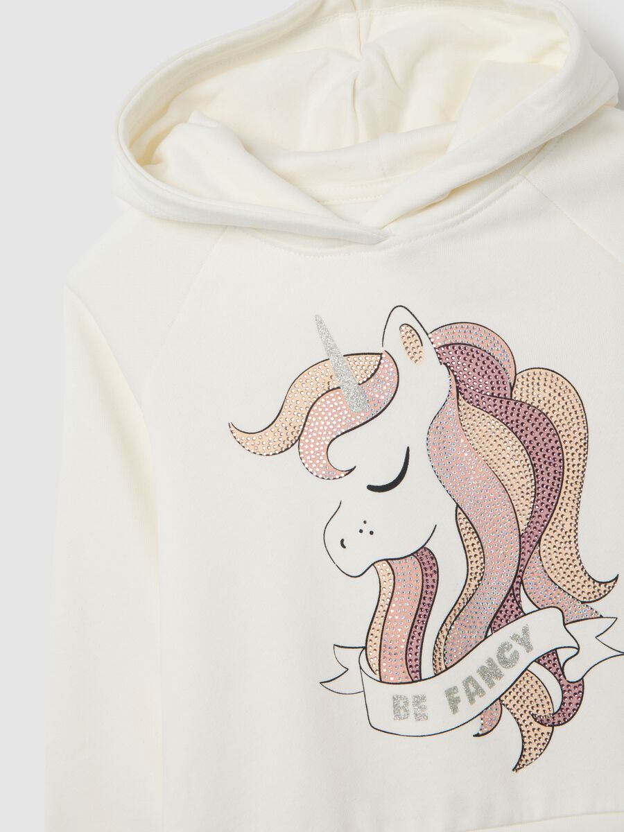 Set felpa pantalone multicolor da bambina in puro cotone regular fit_2