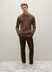 Brown pure cotton regular fit polo_0