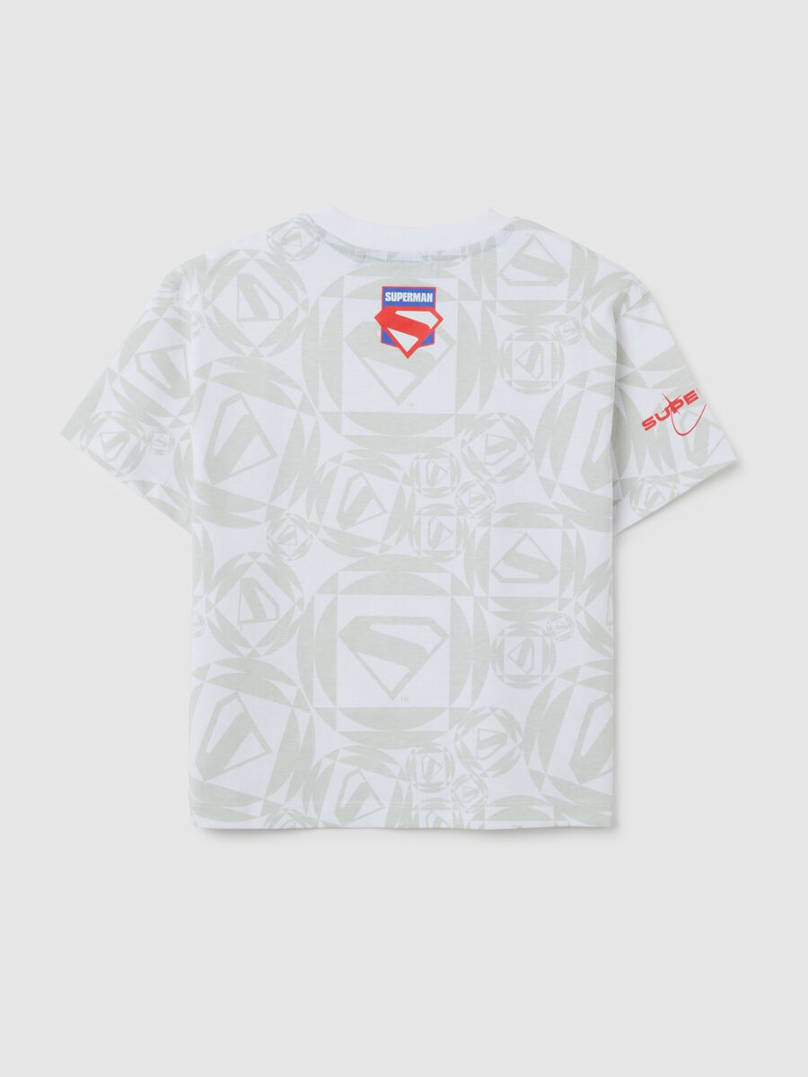 Multicolour pure cotton children's T-shirt with Superman print_1