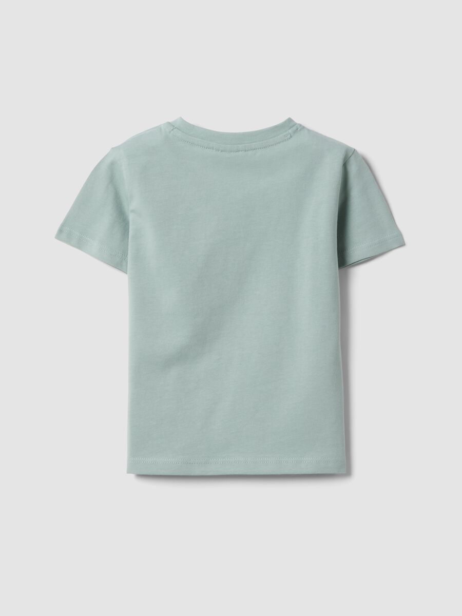 T-shirt in puro cotone grigia per bimbo con stampa_1
