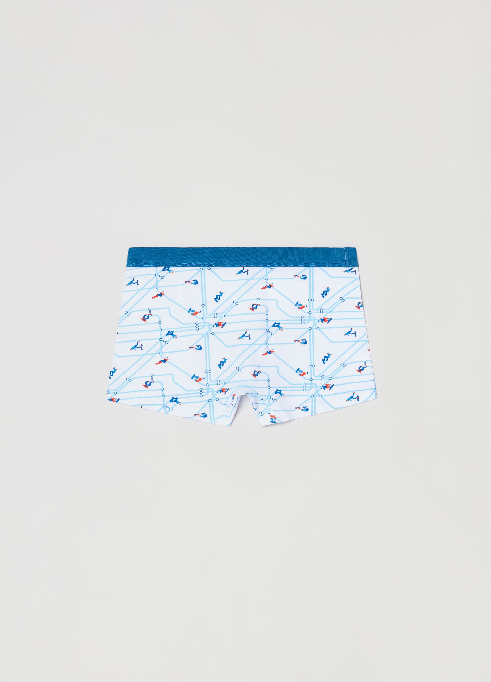 Boxer in cotone stretch con stampa _1