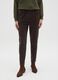 Brown regular fit stretch cotton trousers_1
