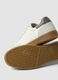 Sneakers bianche casual con suola a contrasto_2