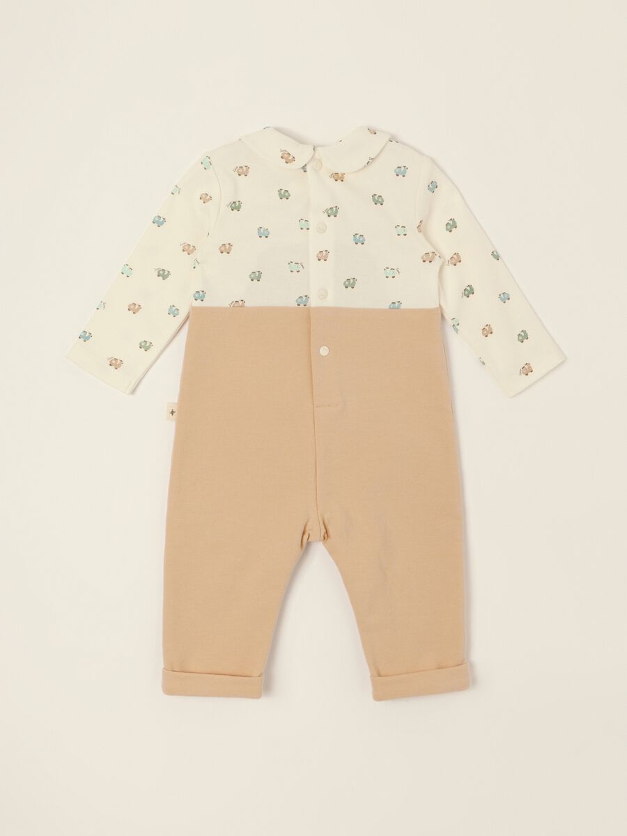 Multicolour 100% cotton baby romper with scooter motif_2