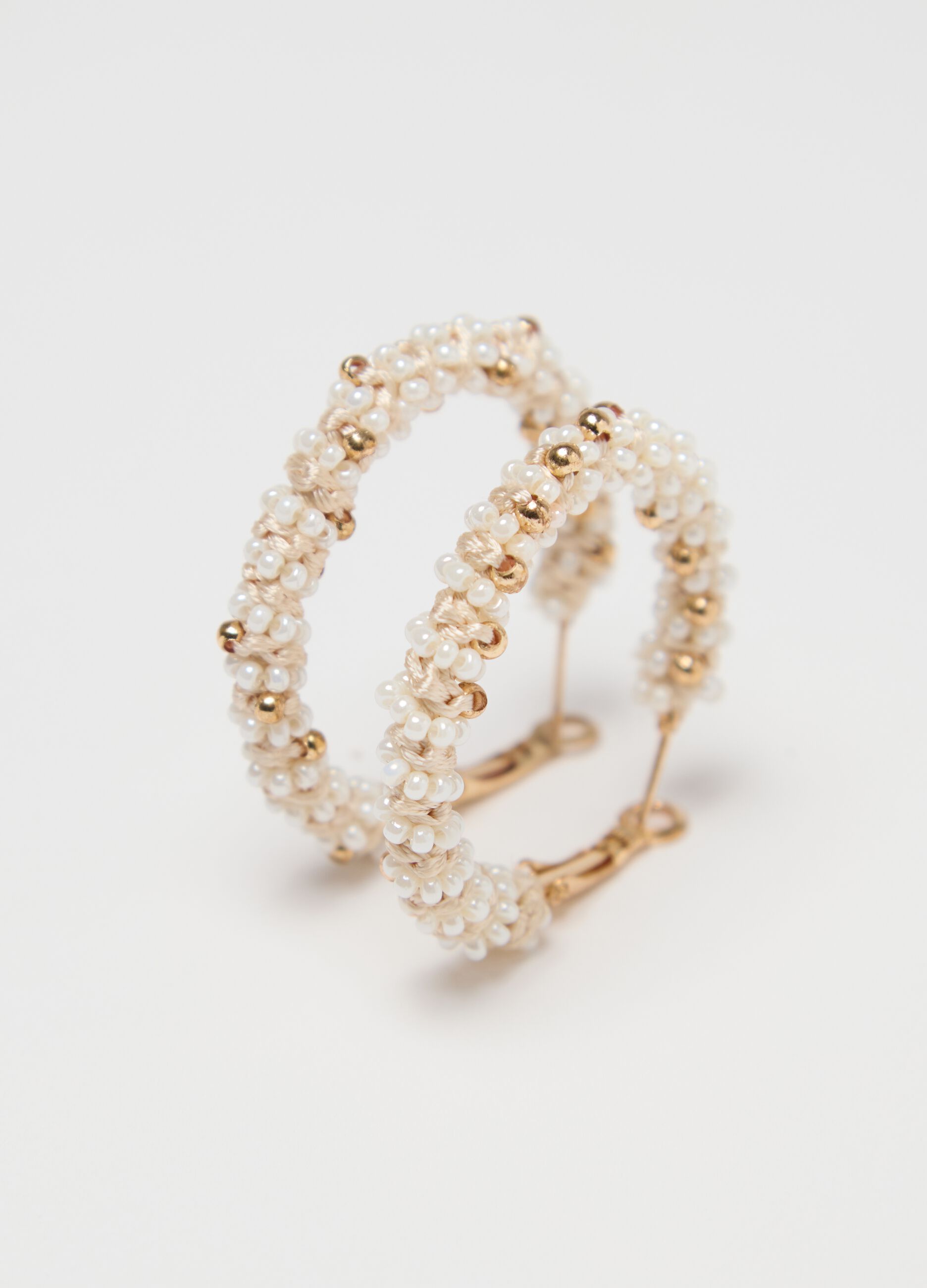 Hoop earrings with beads