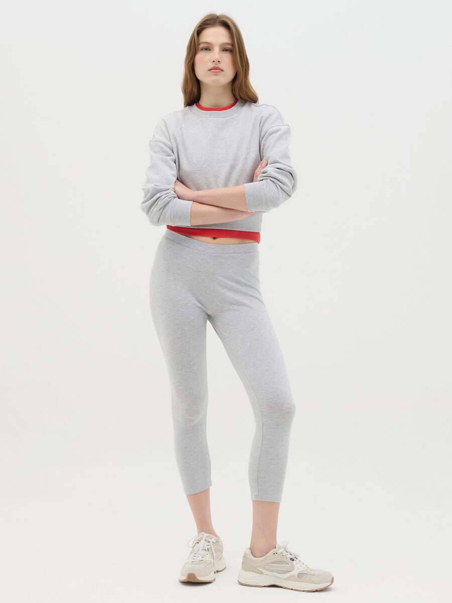 Grey stretchy cotton leggings by Ovs_0