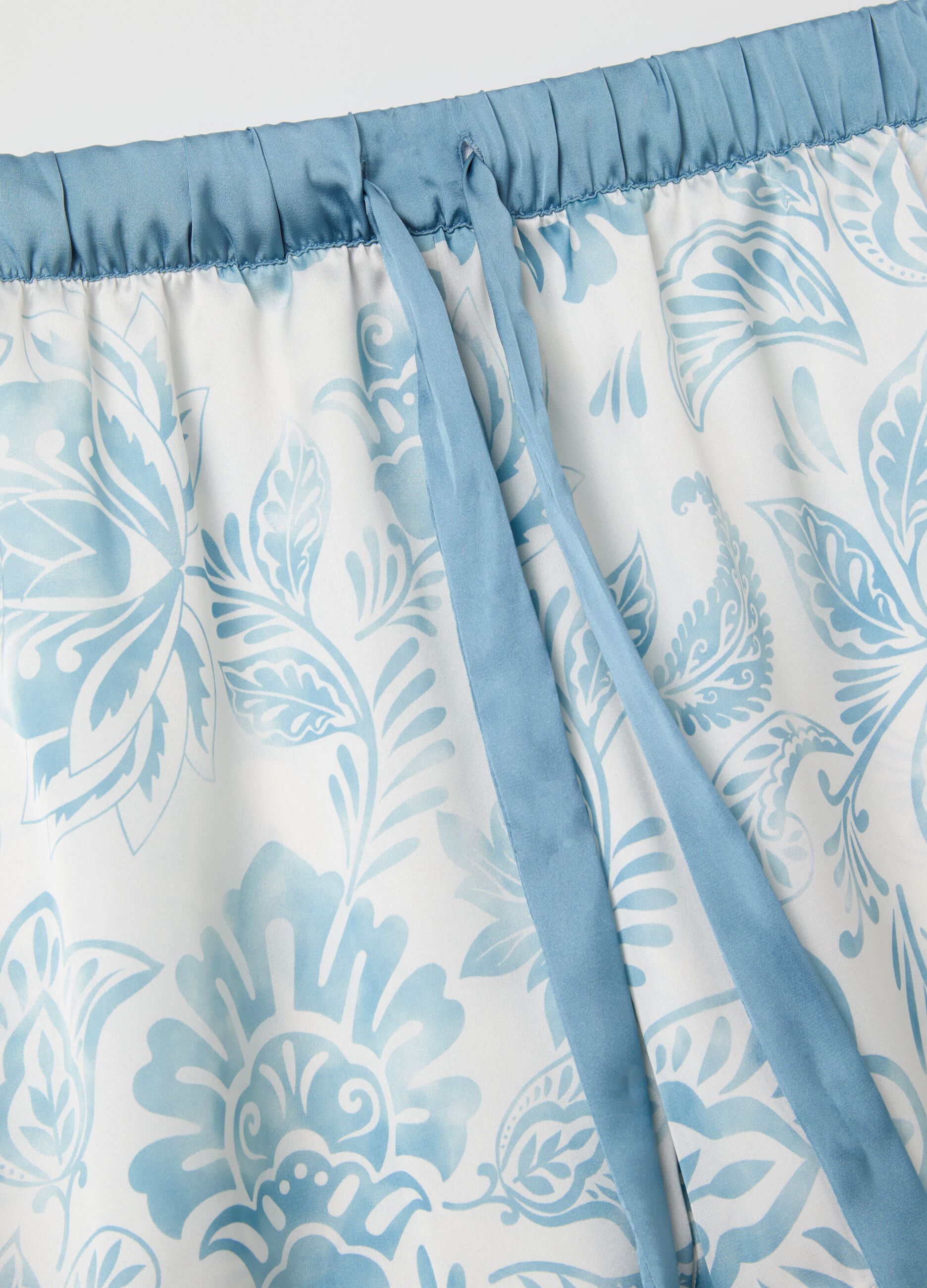 Shorts pigiama in raso satin fantasia