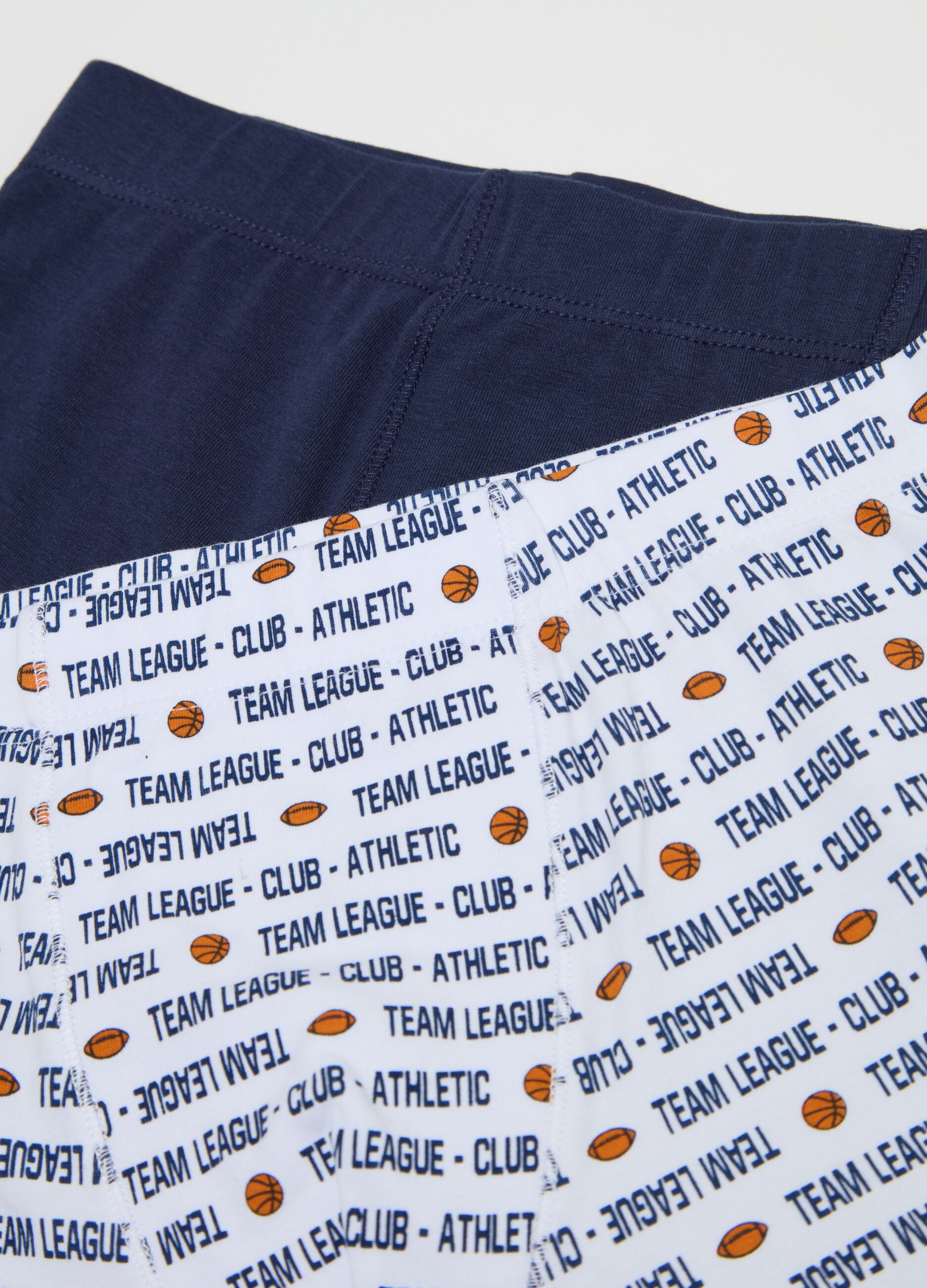Five-pack sports motif boxer shorts in stretch cotton