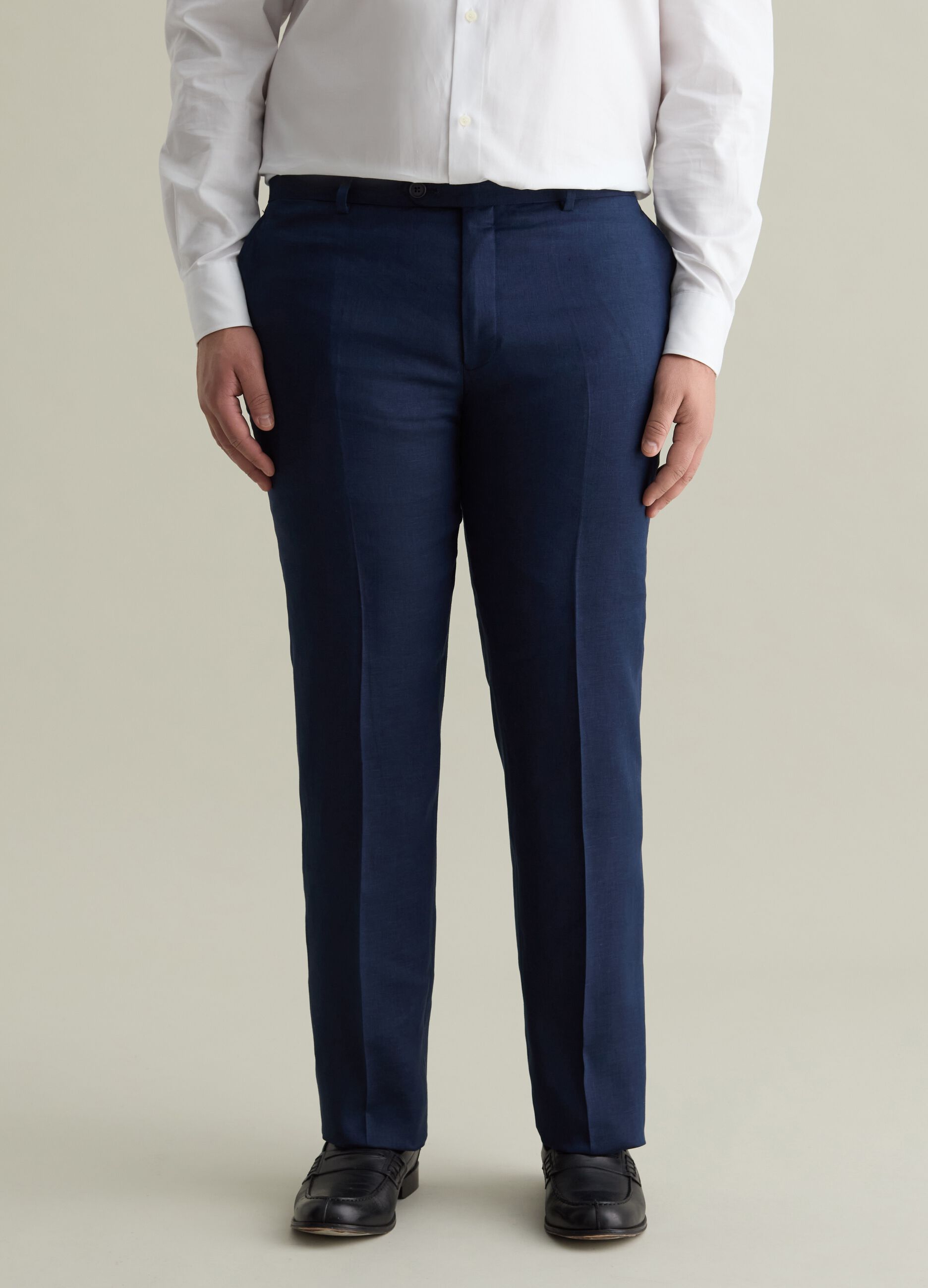 Pantalone chino oversize in lino Plus Size