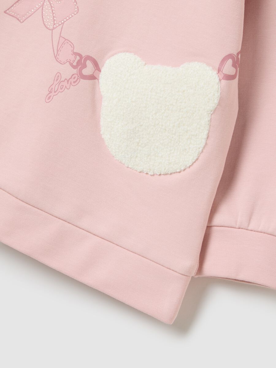 Pink stretch cotton girl's top_2