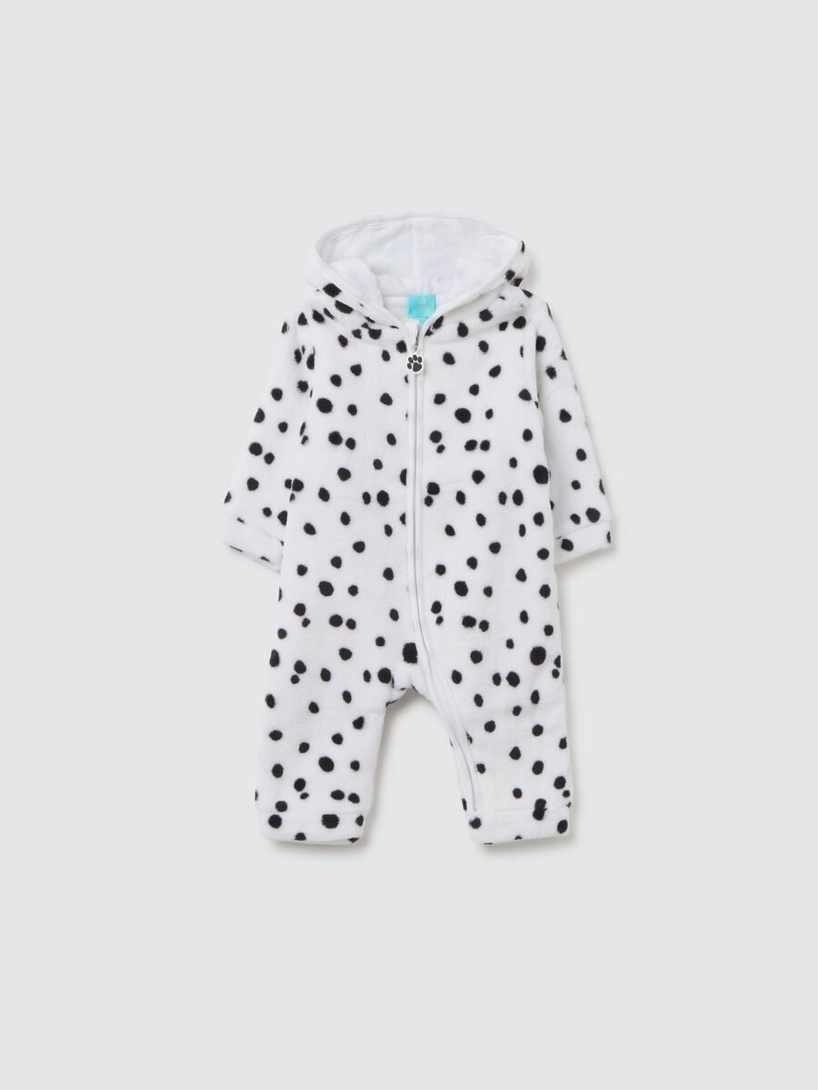 Zip-up polka dot baby sleepsuit_0