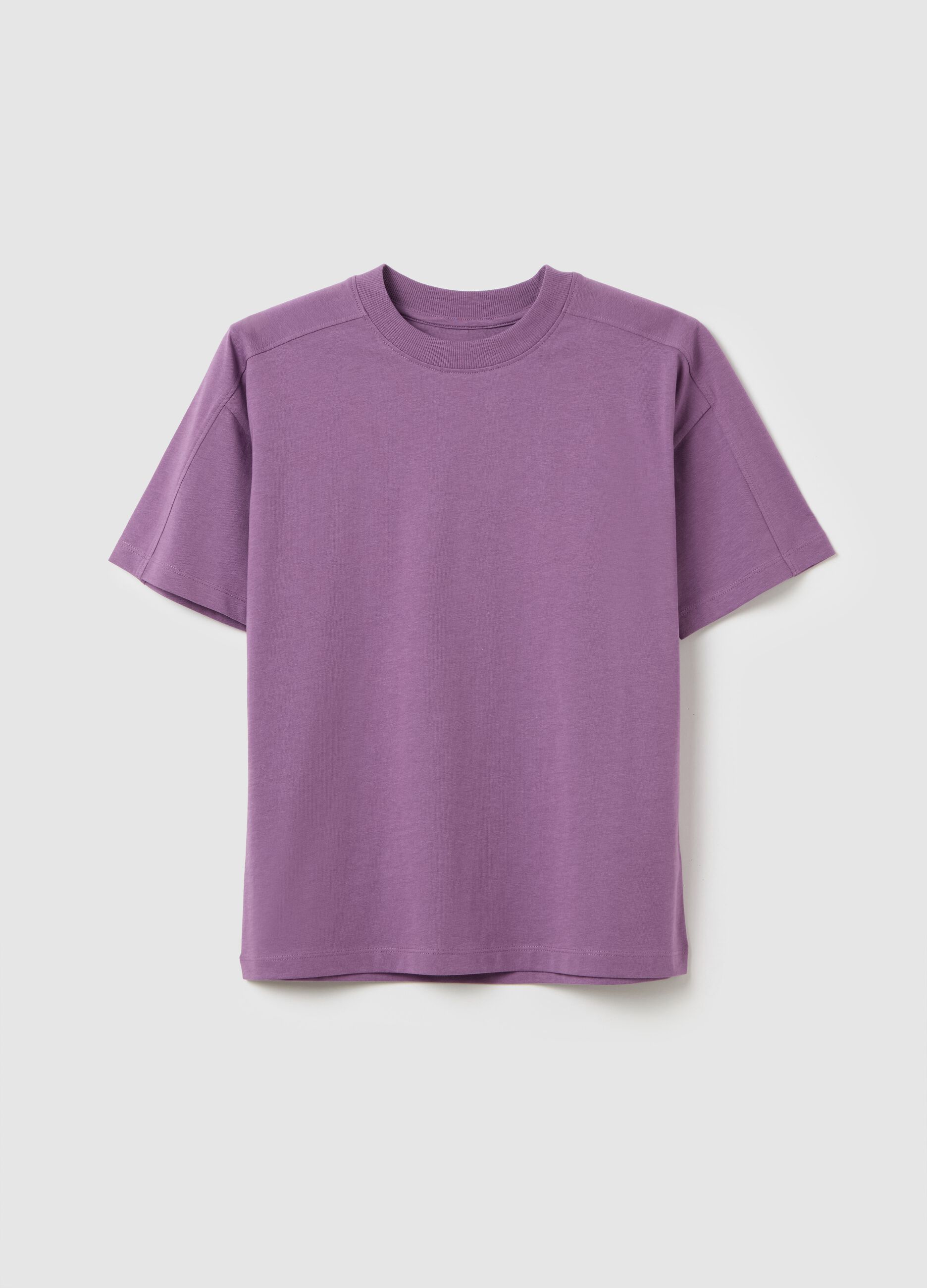 Purple pure cotton T-shirt for boys