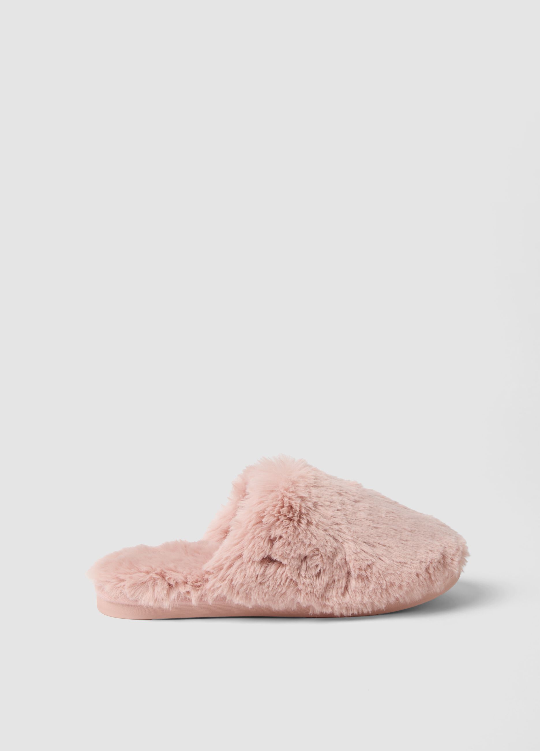 Pantofole rosa aperte sul tallone