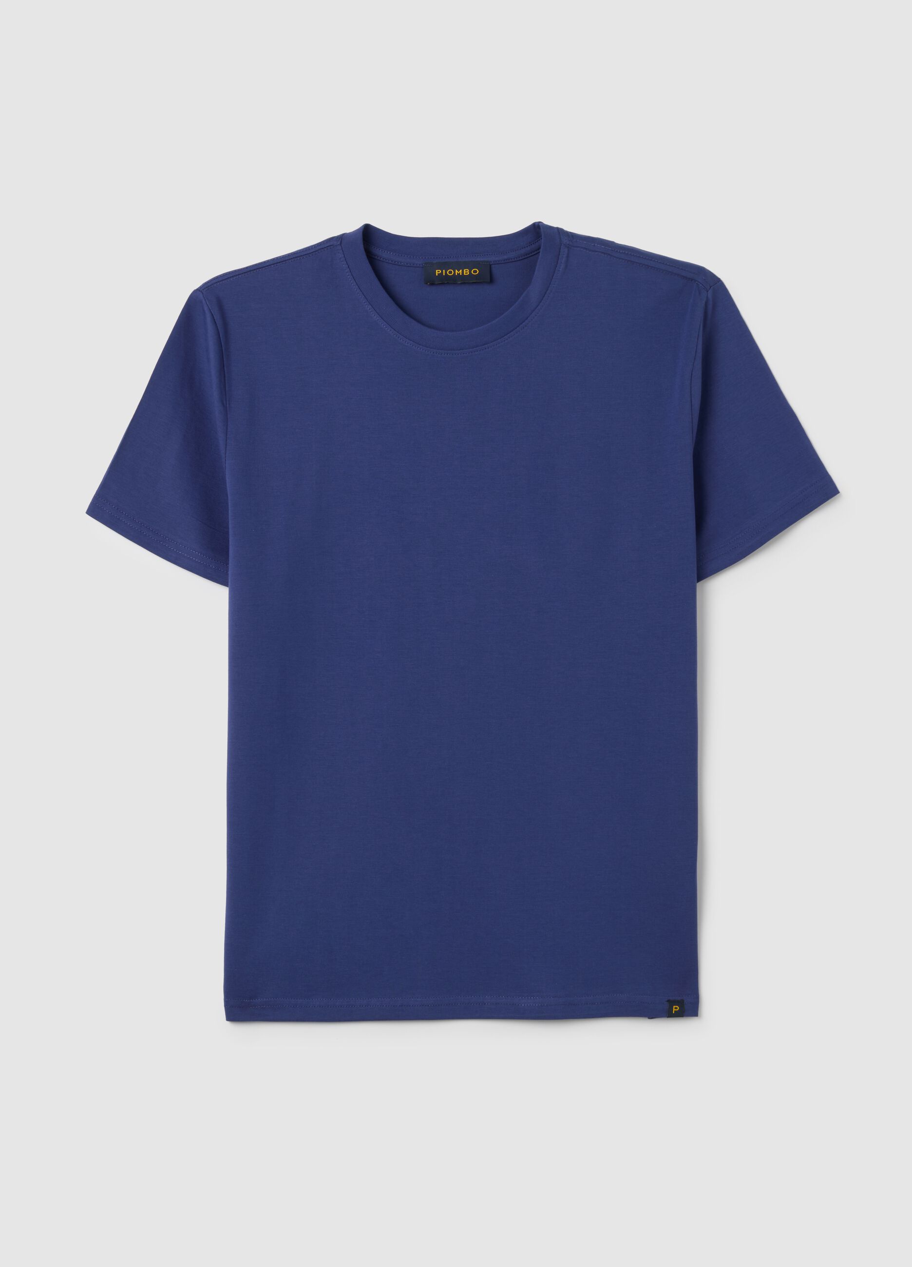 T-shirt in puro cotone blu
