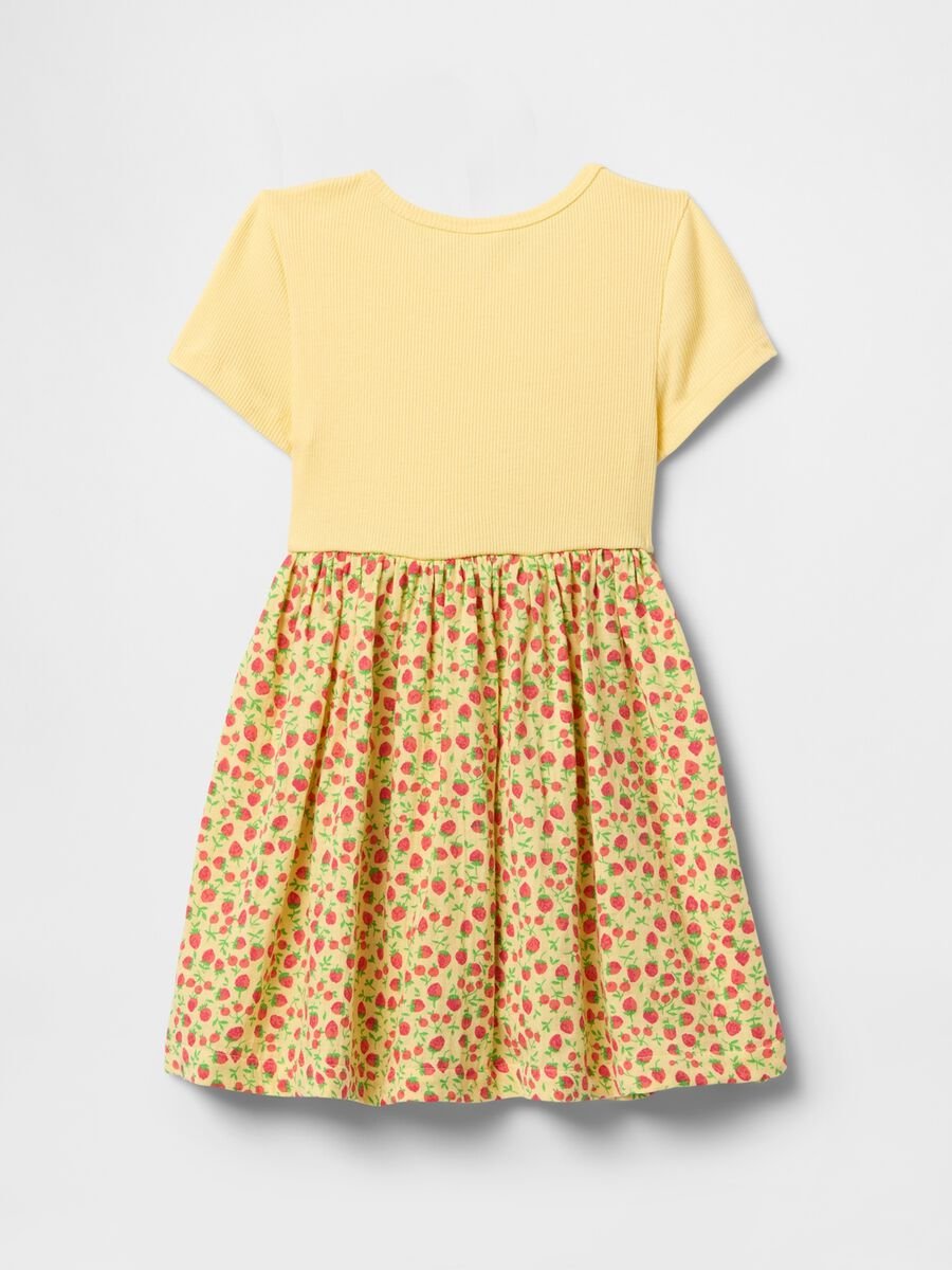 Yellow floral summer dress for girls_2