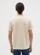 Beige regular fit pure cotton t-shirt_3
