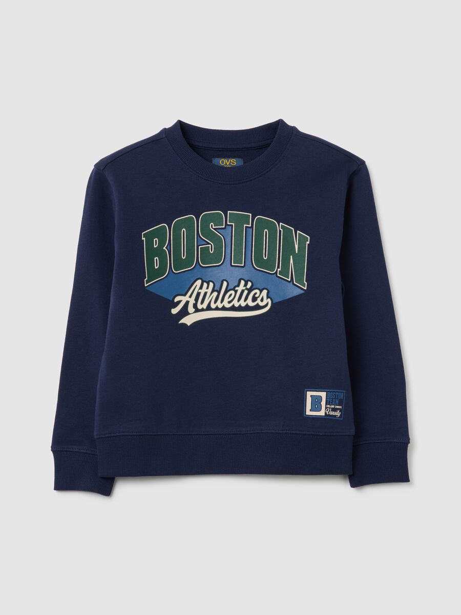 Regular fit pure cotton blue children's sweatshirt_0