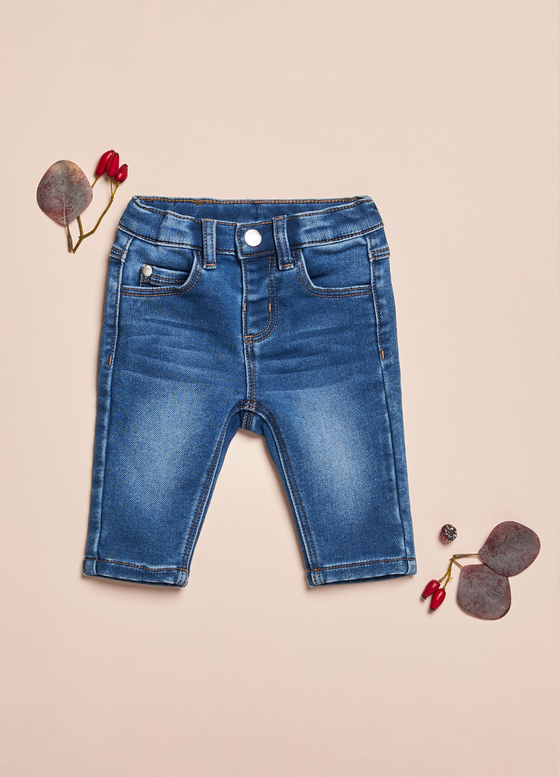 Jeans in morbida felpa di cotone_0