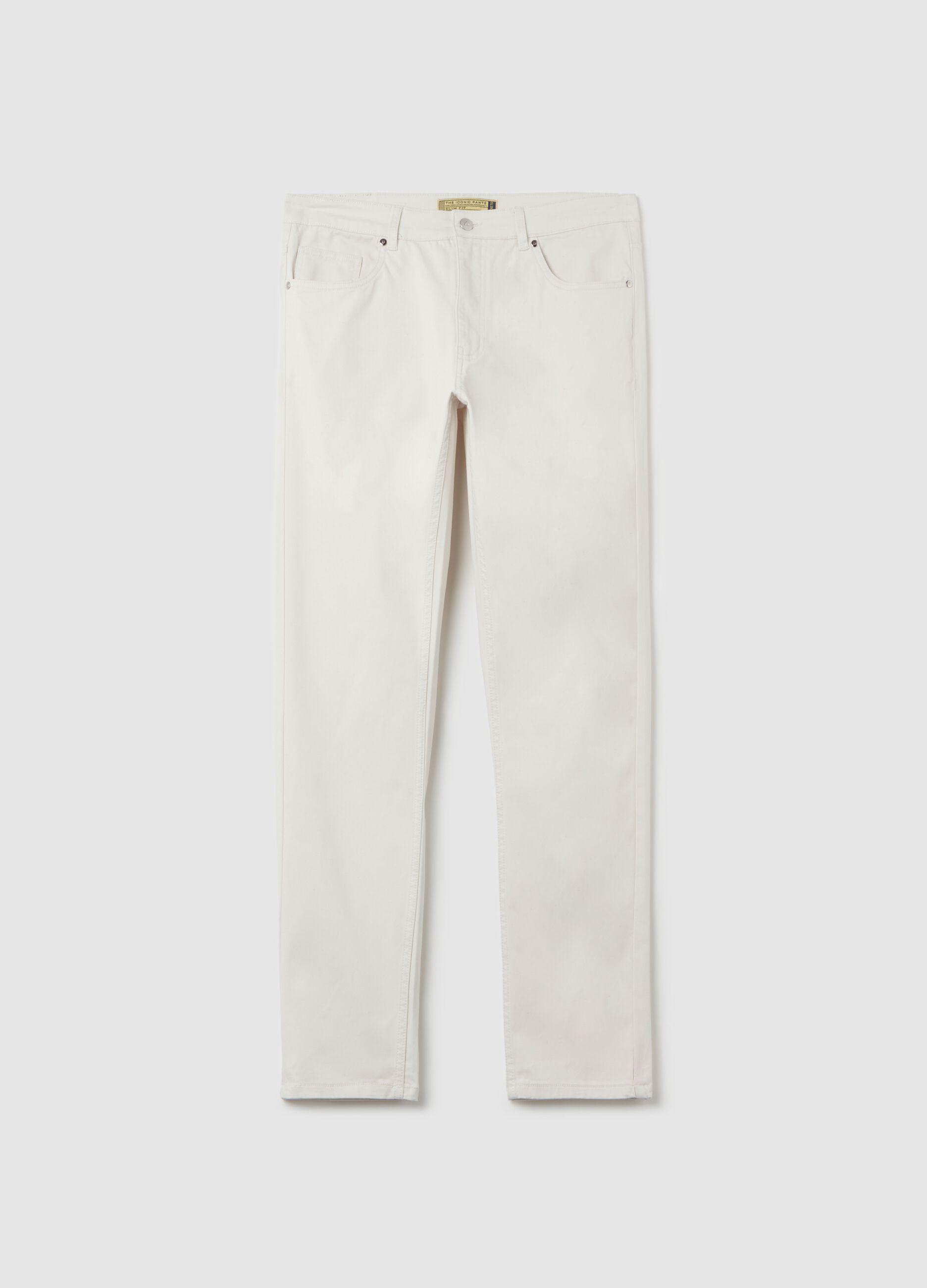 Slim-fit trousers with five pockets