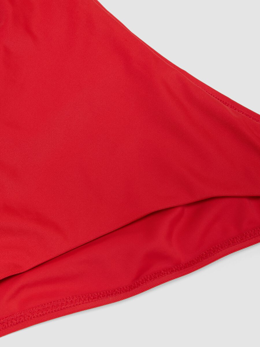 Slip bikini rosso in tessuto elasticizzato_1