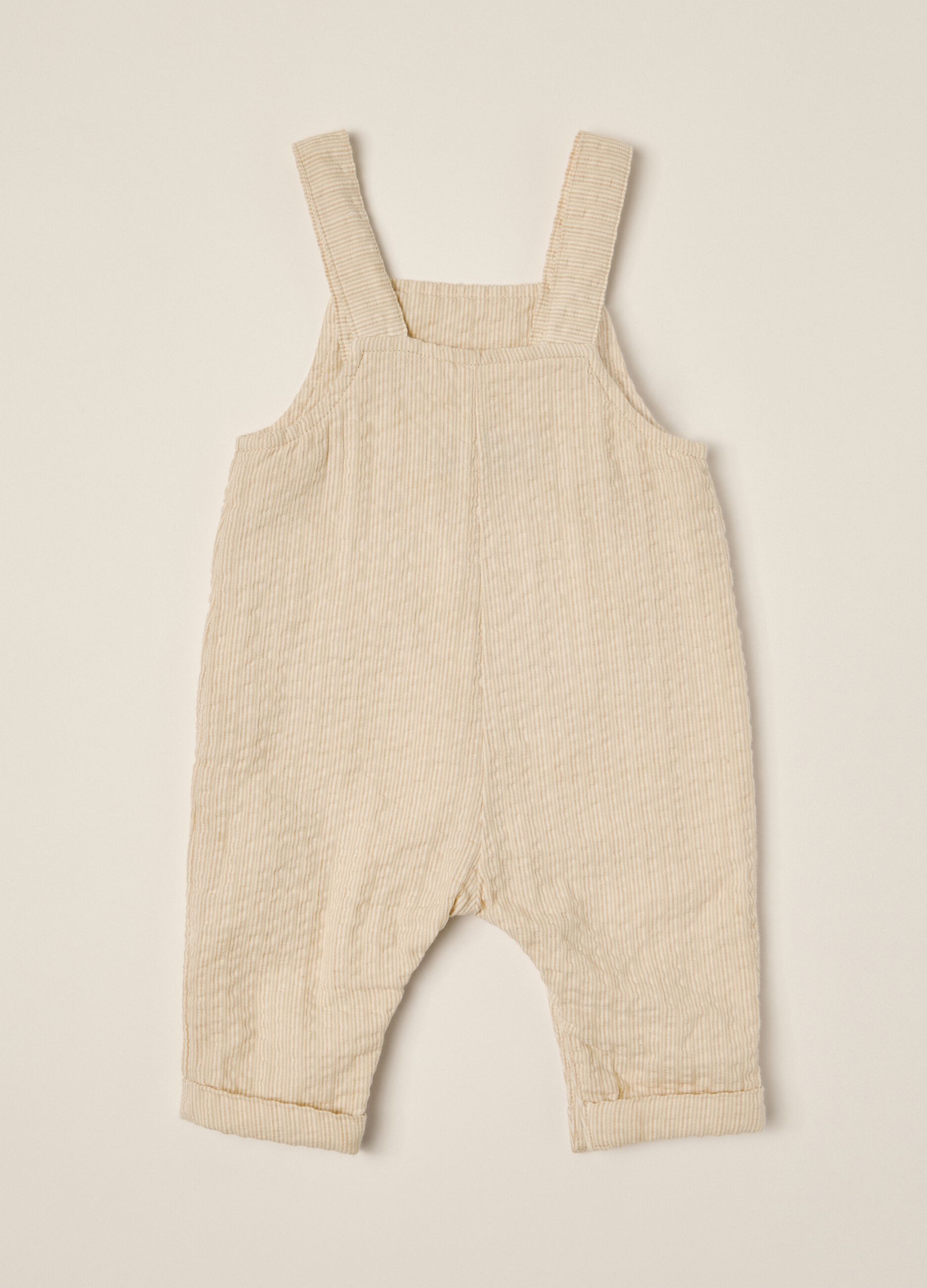 Baby's pure cotton seersucker dungarees by IANA