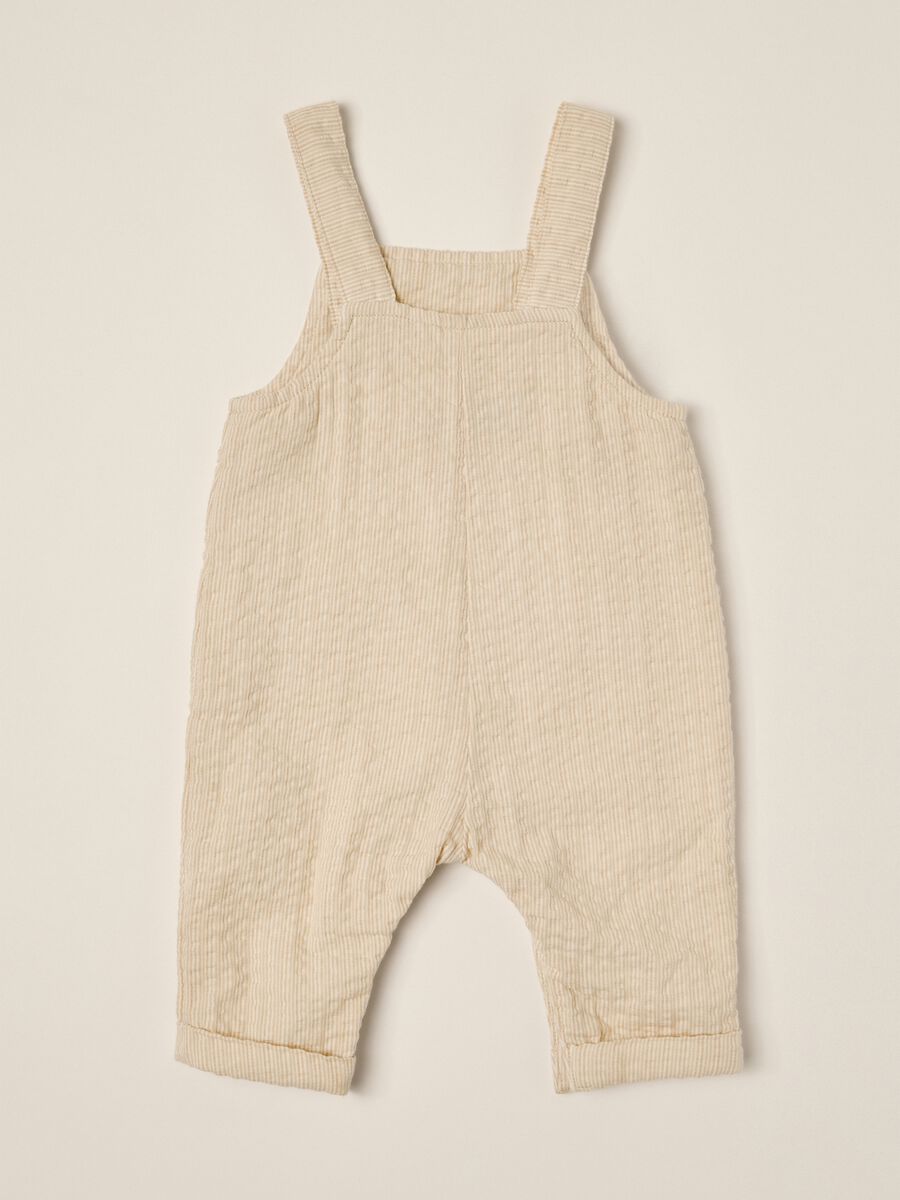 Baby's pure cotton seersucker dungarees by IANA_1