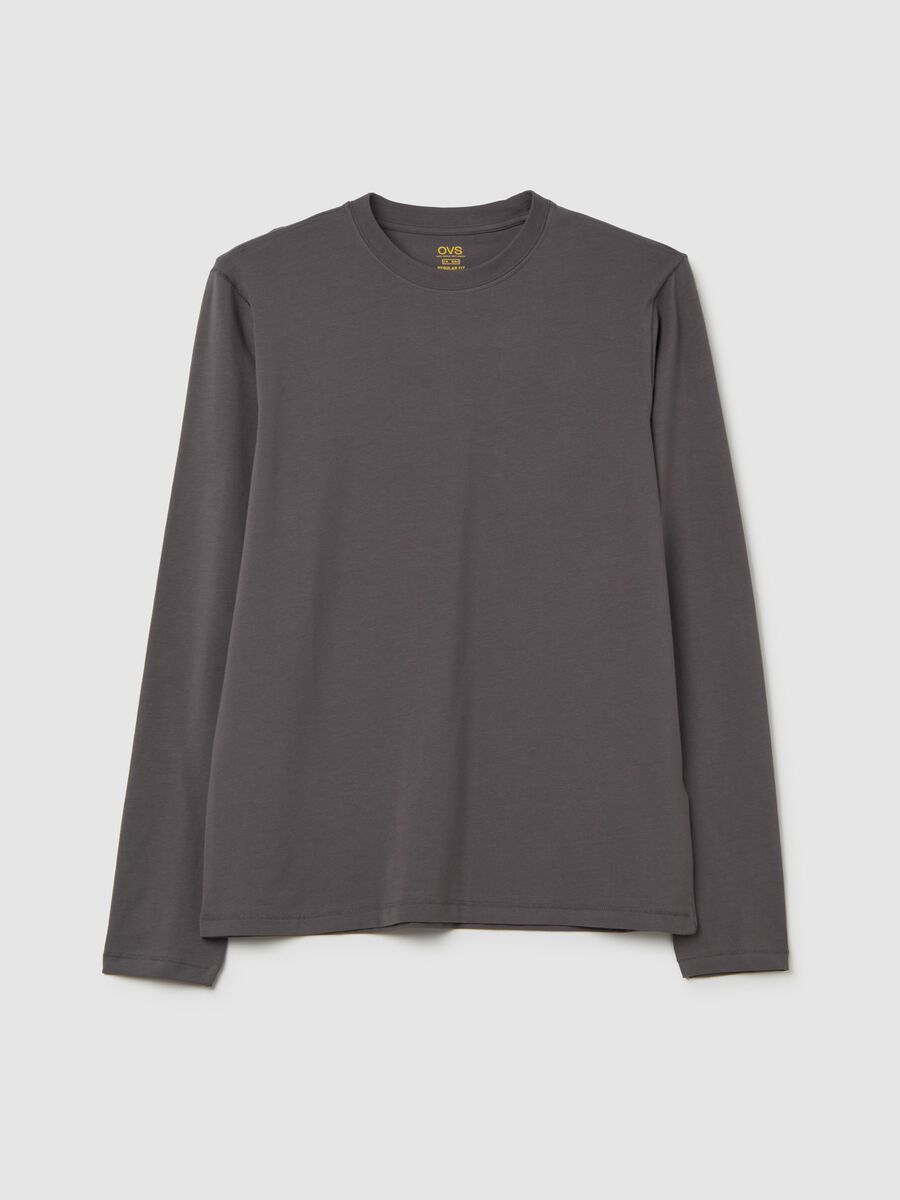 Long-sleeved T-shirt in stretch cotton_4