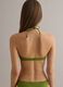 Green bandeau bikini top in stretch fabric_2