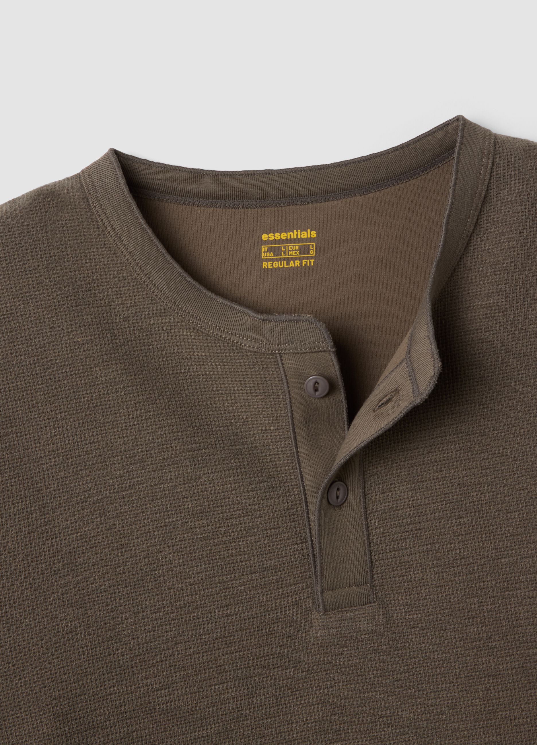 Brown honeycomb viscose-blend regular-fit T-shirt