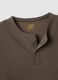 Brown honeycomb viscose-blend regular-fit T-shirt_1