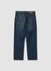 Jeans denim blu in puro cotone straight fit_2