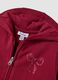 Red organic cotton hooded sweatshirt with crew neck_2