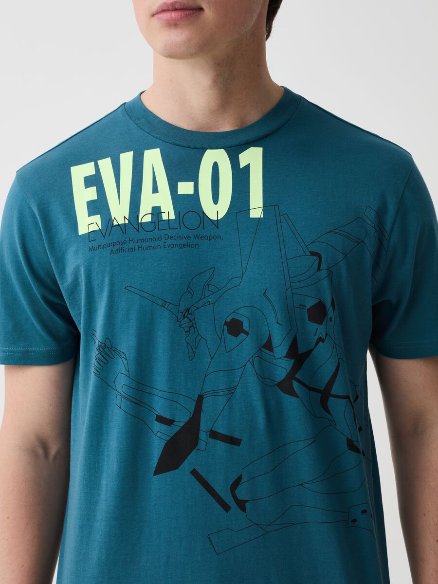 T-shirt with Evangelion print_1