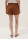 Shorts marroni in cotone elasticizzato regular fit_2