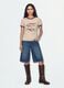 Pink cotton T-shirt with front graphic print and contrast trims_1