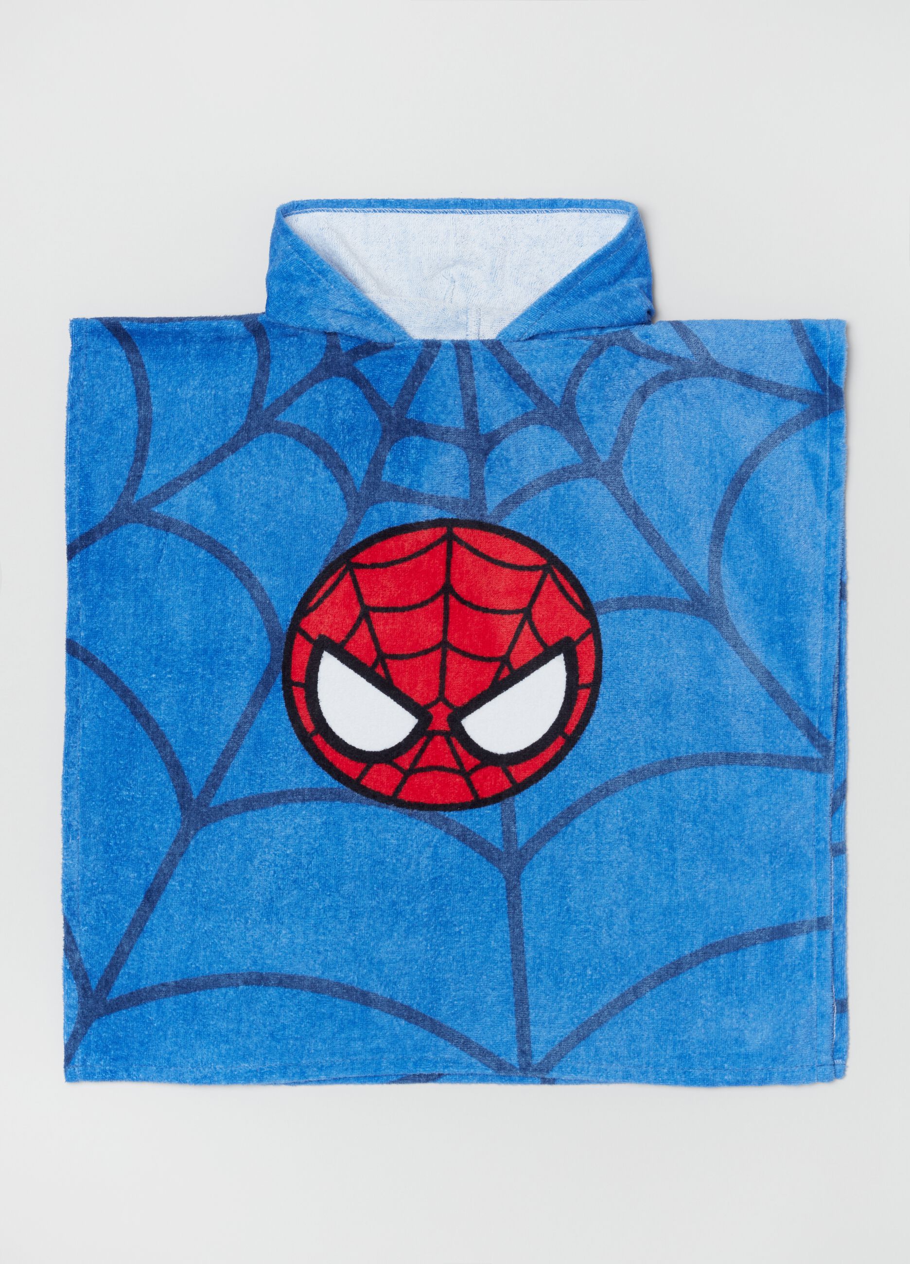Beach poncho with Spider-Man print