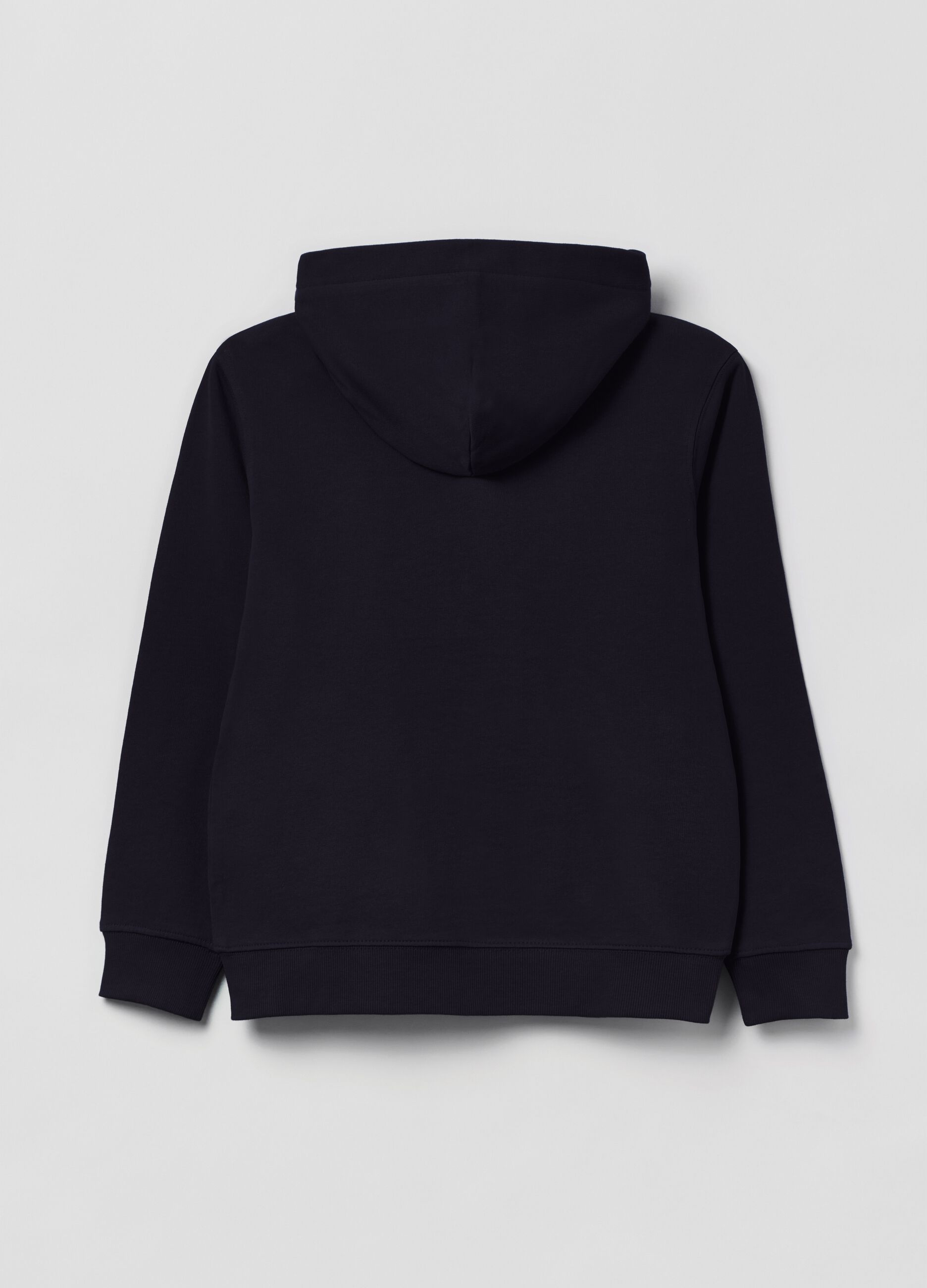 Full-zip in cotone con cappuccio_1