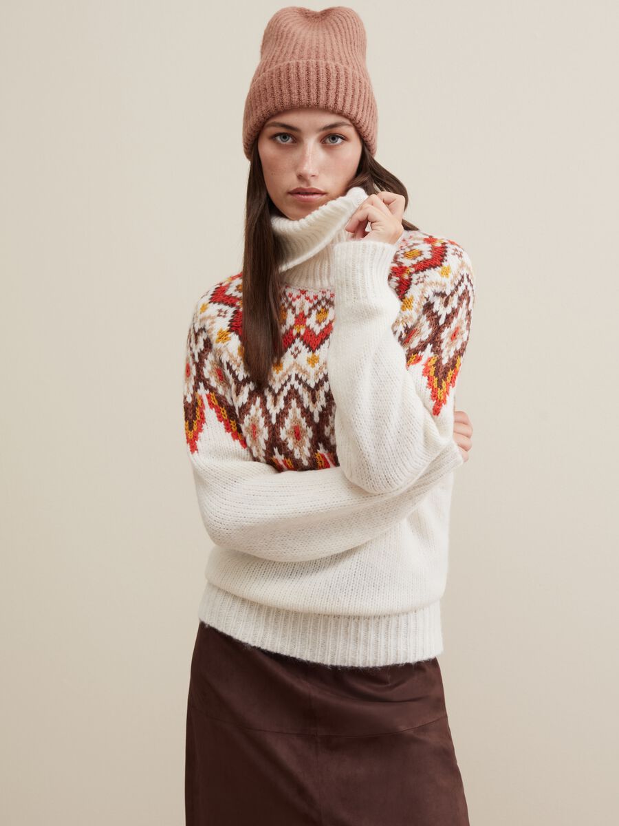 Pullover con disegno norvegese jacquard_0