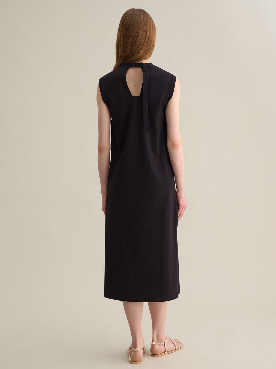 Black Cotton Long Dress_3