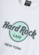 T-shirt bianca con stampa Hard Rock Cafe in puro cotone regular fit_5