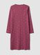 Purple organic cotton nightdress with crew neck_6