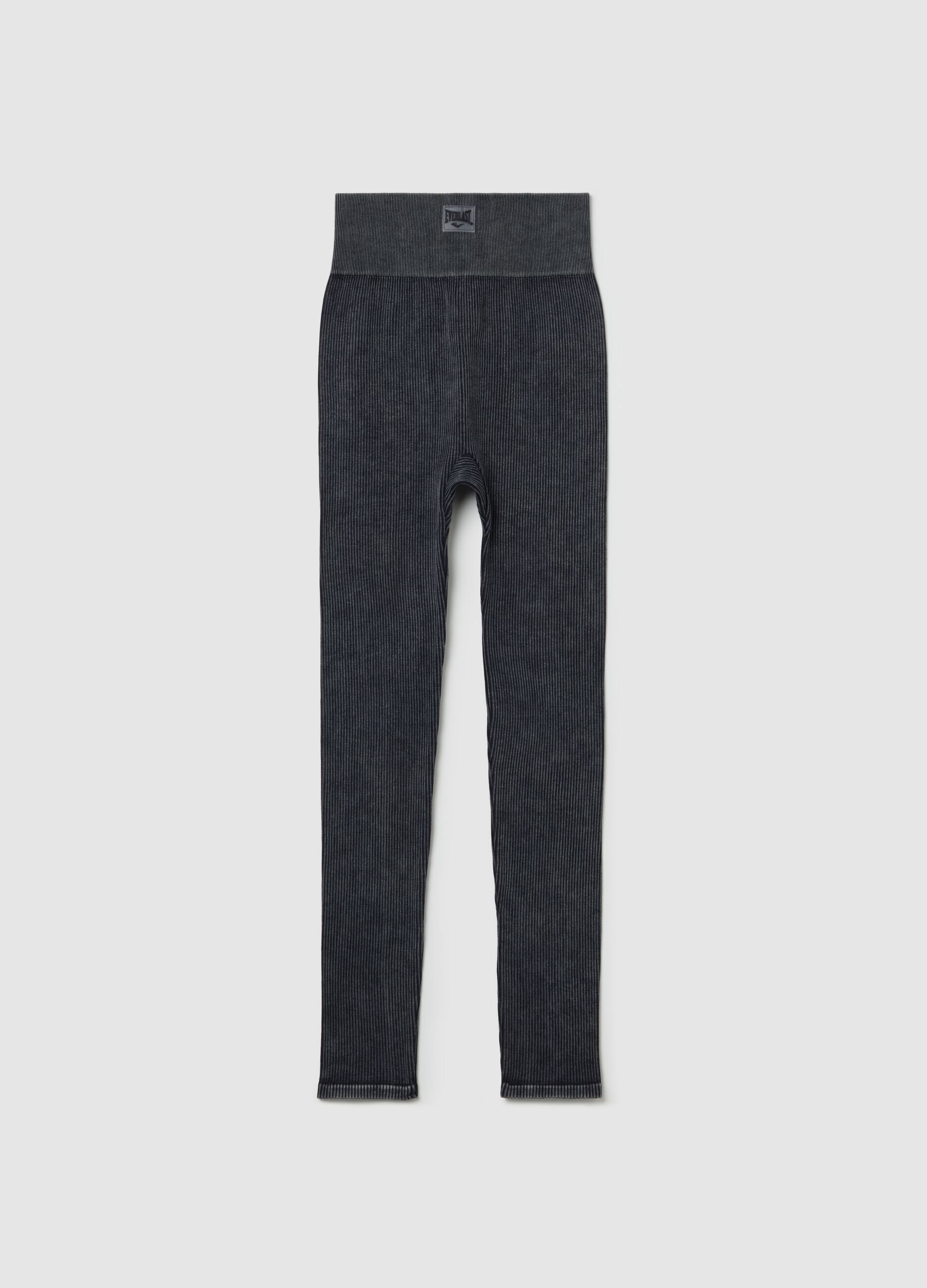 Stretch ribbed leggings