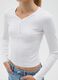 Girls' stretch cotton white regular fit top_2