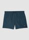 Blue swim shorts with elasticated waistband and drawstring_0
