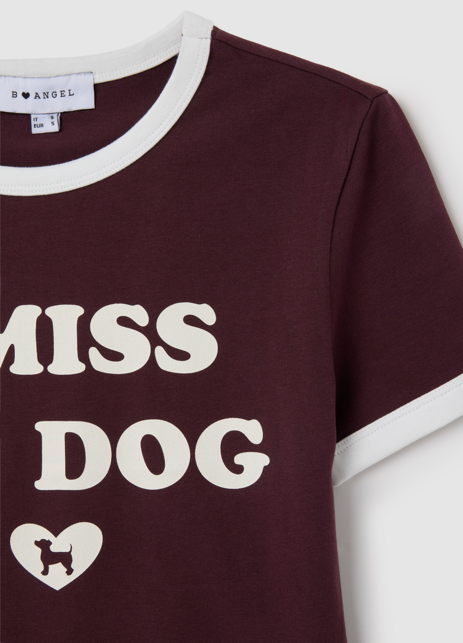 Bordeaux stretchy cotton women's T-shirt