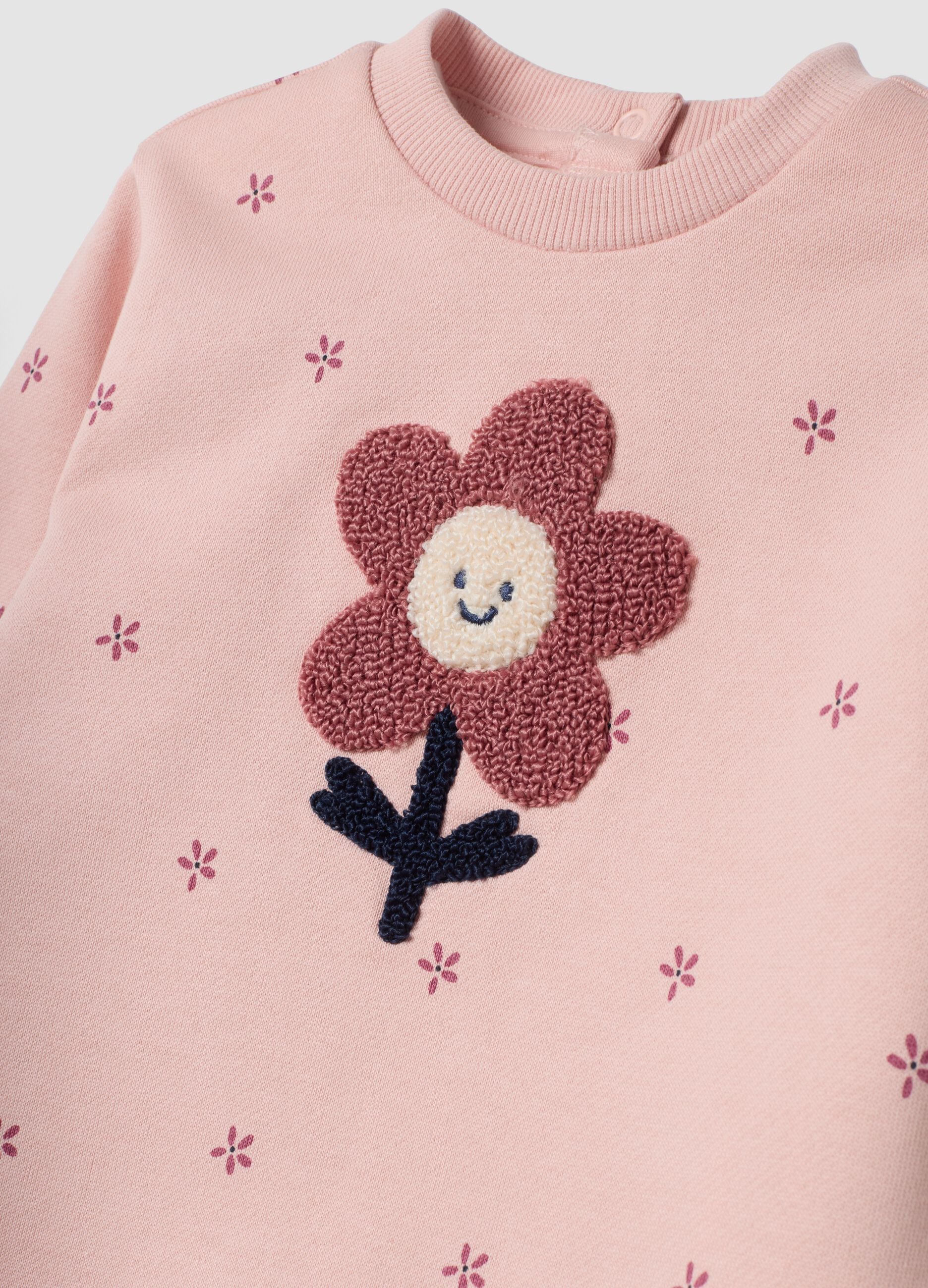Completo multicolor in puro cotone con stampa floreale